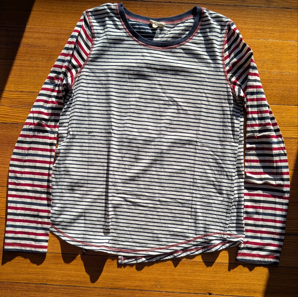 Asymmetric Striped Long Sleeve
